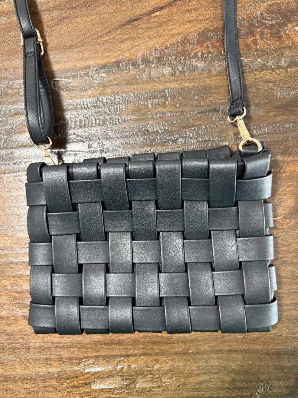 Anthropologie Woven Vegan Leather Bag